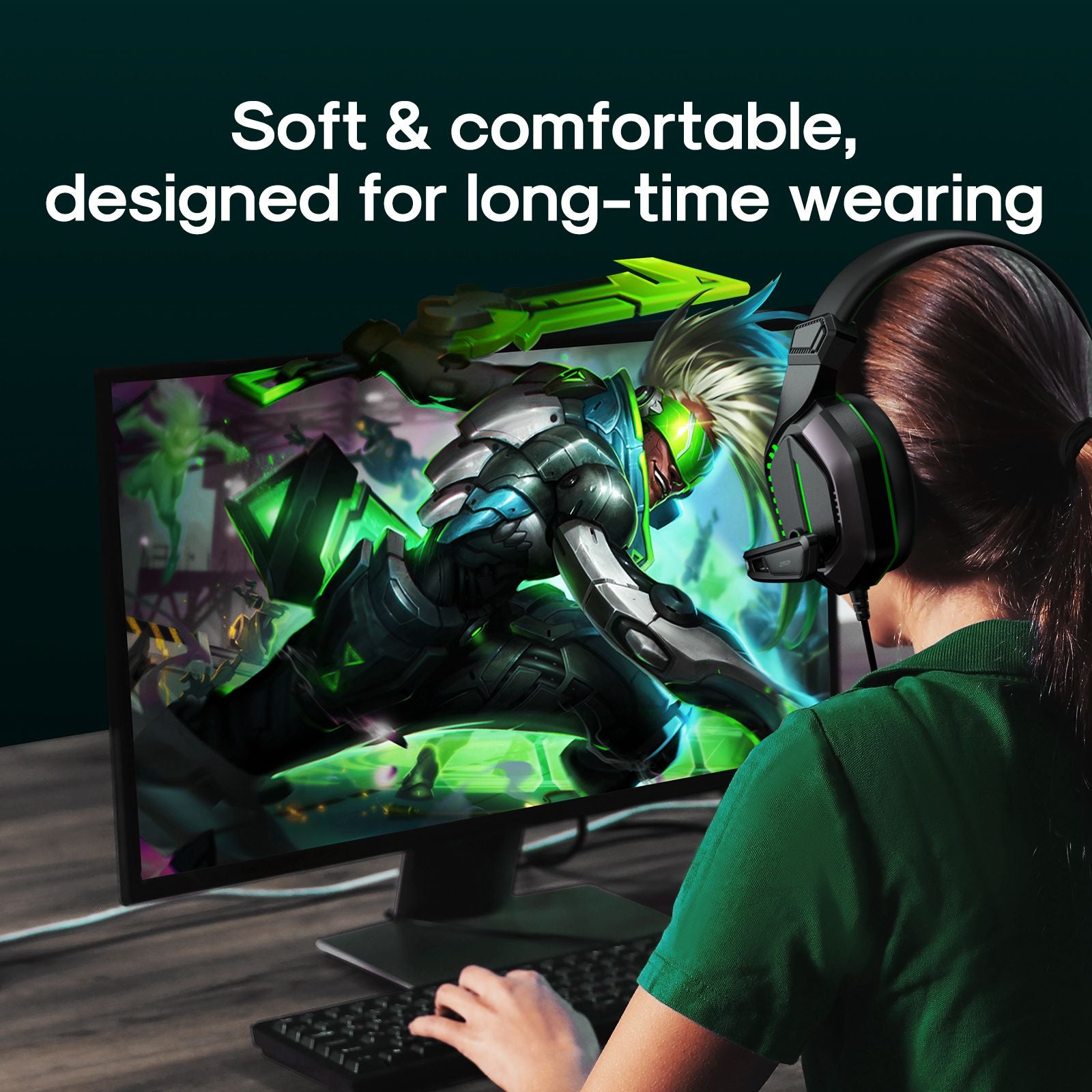 JOYROOM JR-HG1 Wired Headphone Lightweight Gaming Headset with LED Light for PS4 Switch Laptop Smartphone Tablet JOYROOM JR-HG1 Wired Headphone Lightweight Gaming Headset with LED Light for PS4 Switch Laptop Smartphone Tablet